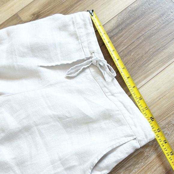 IXIMO Women's 100% Linen Pants Relax Cropped TaperedPants Trousers Elastic Waist - Picture 6 of 13